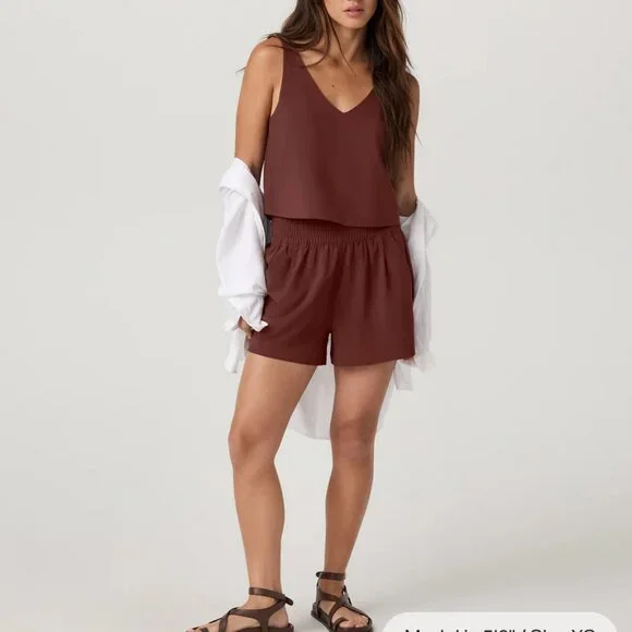 NWT Vuori Villa Cropped Tank Burnt Sienna medium - Picture 6 of 11